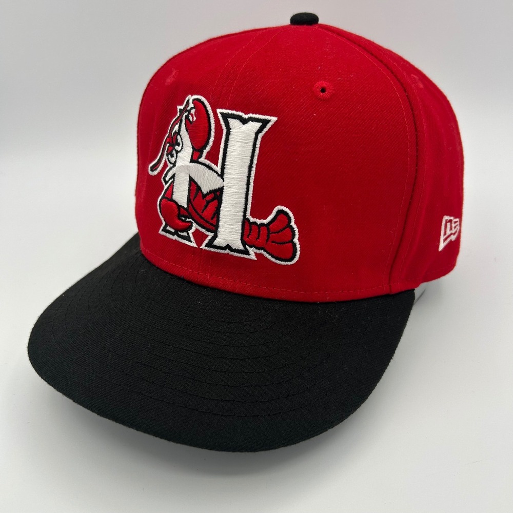 Hickory Crawdads New Era Hat 59FIFTY Mens 7 1/2 Red MiLB Baseball Sportswear